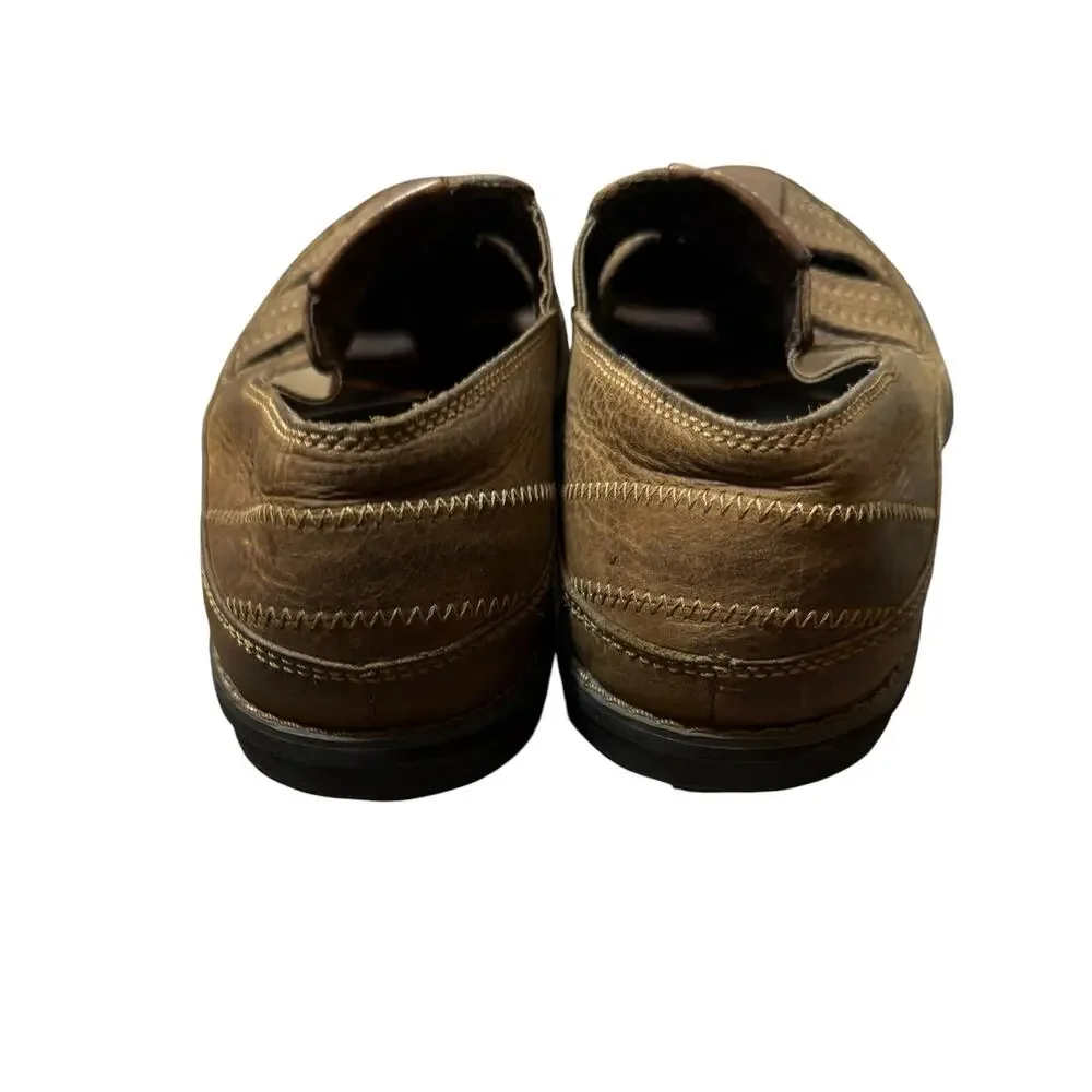 Vtg Y2K Timberland Fisherman Sandals 9 Brown Leather Gorpcore Coastal Grandpa